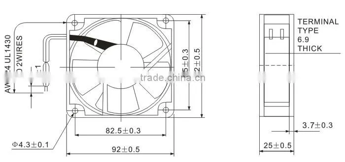 Salzer PD90B-220 small axial fan