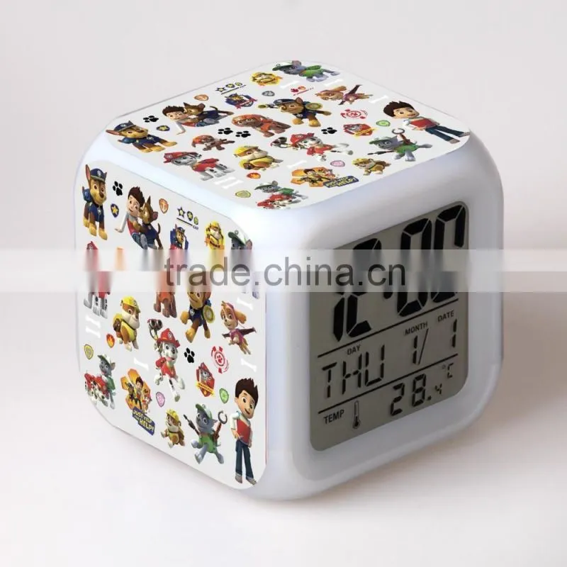 LED Color Change Digital Alarm Clock Projection Sync Thermometer Date Time