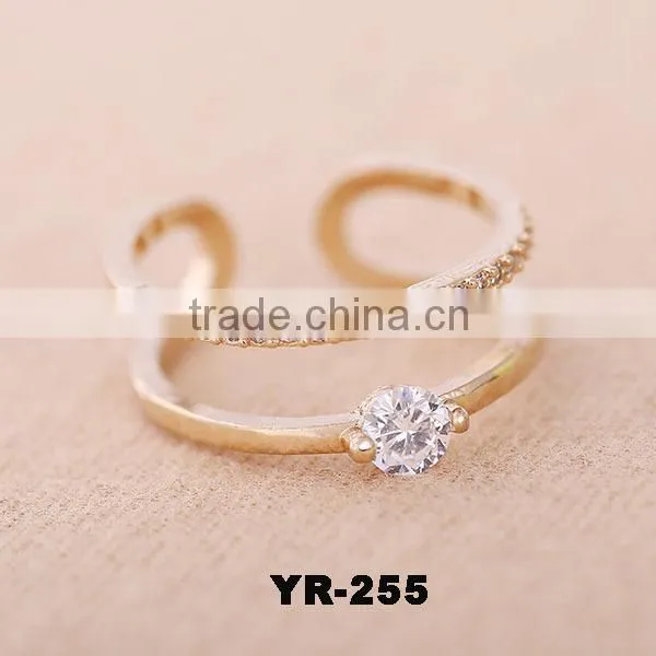 2015 Fashion Hot Cheap Mid Finger Rings With Crystal For Lady Fashion Jewelry