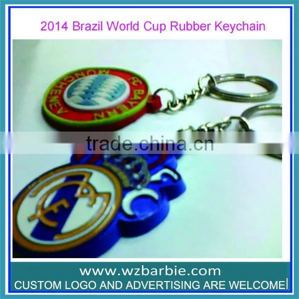 promotional football club logo keychain
