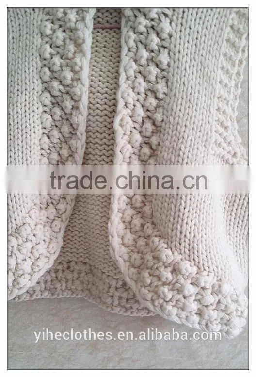 Children's knitting wear kids' sleeveless hoodie sweater waistcoat