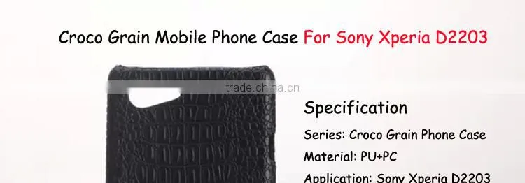 Interesting Products 2015 White Crocodile Leather Case For Sony Mobile Covers,Decorative Pattern Cover Case For Sony Xperia Case