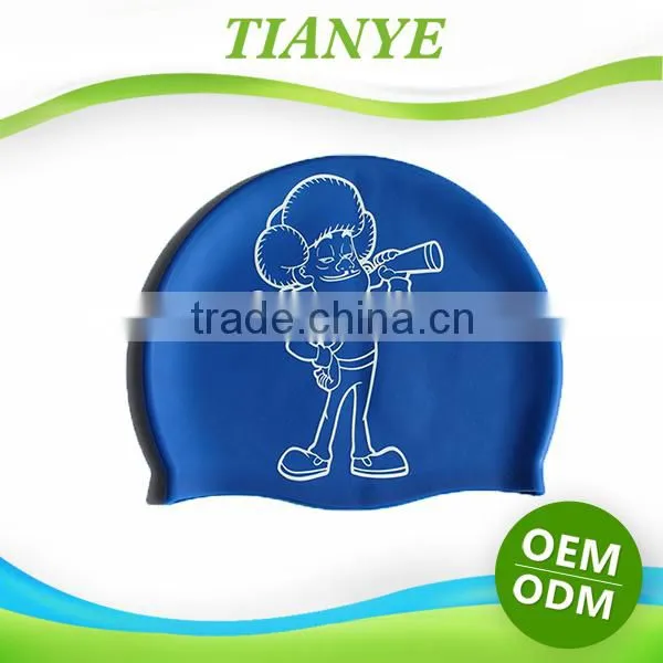 Cartoon Swimming Cap, Printing Silicone Swimming Cap For Kid