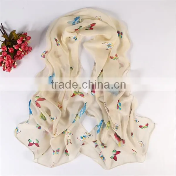 2015 hot selling low pricde fashion lady colorful silk scarf
