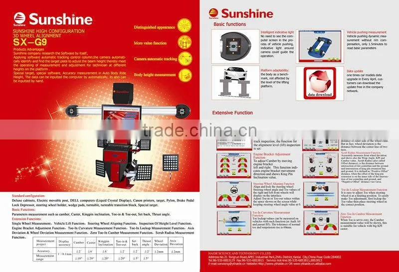 @ Two disply screen 3D wheel aligner with ce certificate