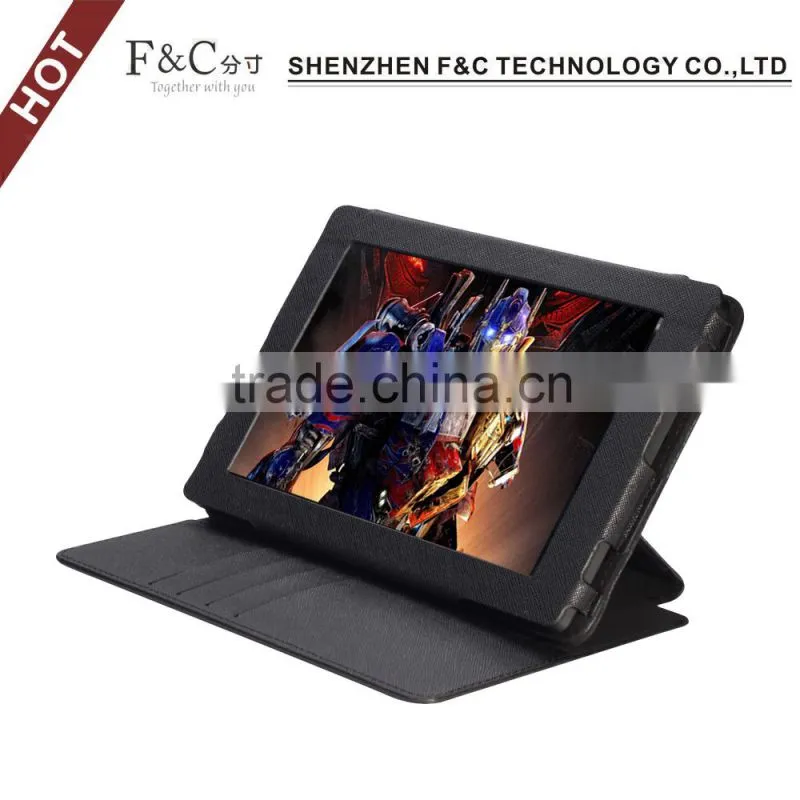 Ultra-thin PU stand case for Amazon Kindle Fire HD 7 case for kids
