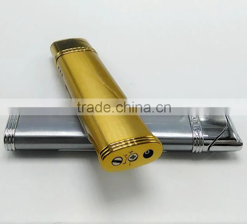 Portable designer cigarette gold lighter