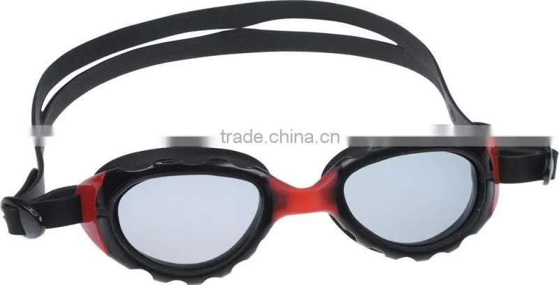 2015 Best comfortable anti-fog one piece silicone kids swimming goggles