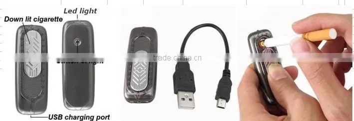 2014 hot selling usb rechargeable lighter with led light metal case