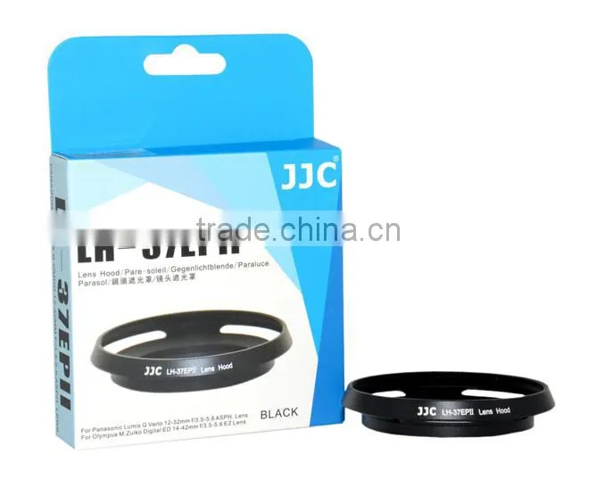 37mm Lens Hood JJC LH-37EPII BLACK Vented Lens Hood 37mm Metal Lens Hood for Olympus
