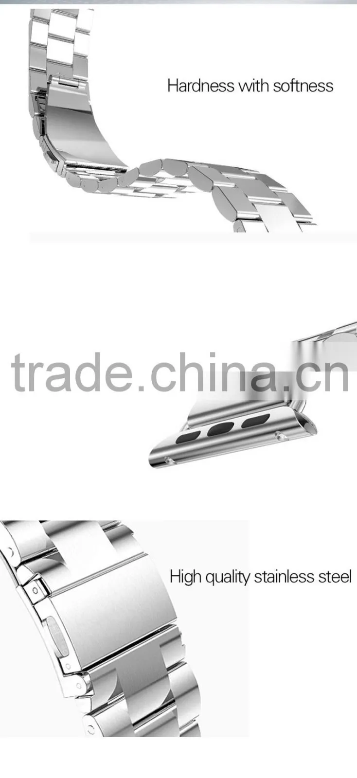 Stainless Steel Watch Band for iWatch Band, space gray watch band