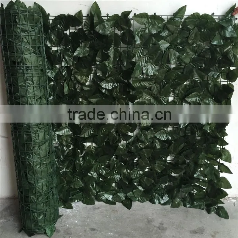 PE plastic green wall artificial garden boxwood hedge for residencial
