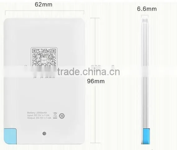 Ultra Thin Portable universal power bank, battery charger for mobile phone/iPhone/iPad 20,000mAh