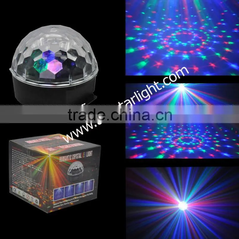 Auto and Sound 9pcs*1W RGB LED crystal disco ball/acrylic crystal ball