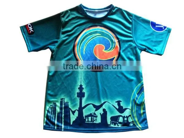 Unique design color green soccer jersey with sublimation numbers
