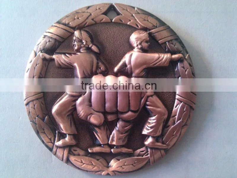 Three-dimensional characters of basketball medal