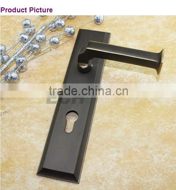 High quality Brass KB lever door handle on plate,door plate