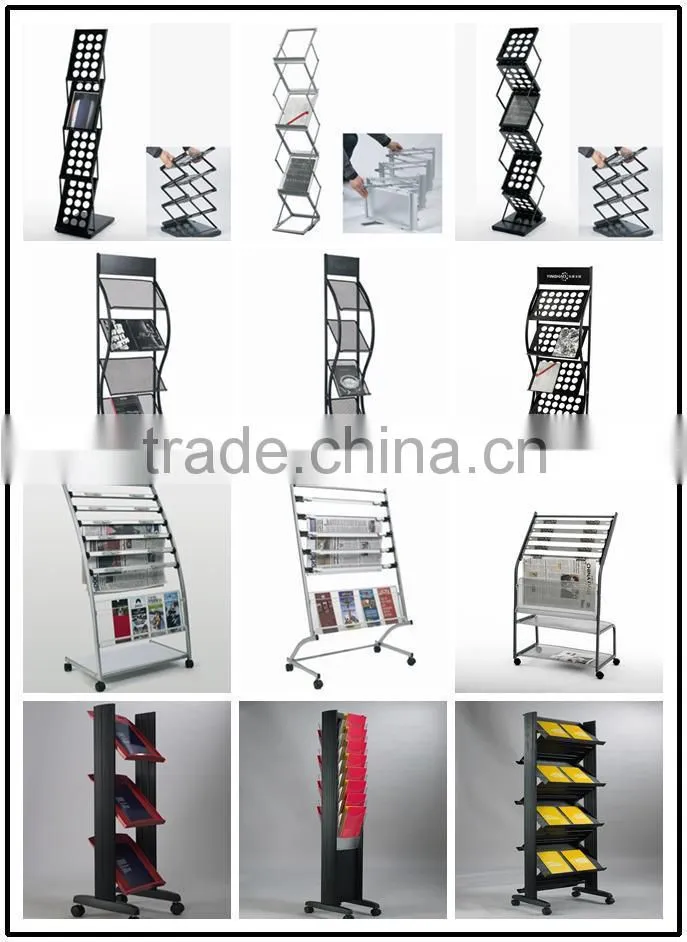 Tabloid newspaper display racks