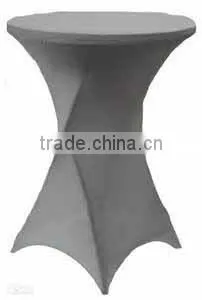 white lycra spandex round cocktail table cloth for wedding wholesale table linen
