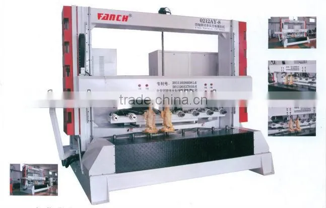 cnc cylinder engraving machine/AC Servo system/2.2Kw*8 continuous power water-cooled spindle/CNC Engraving Machine 8 for stairs