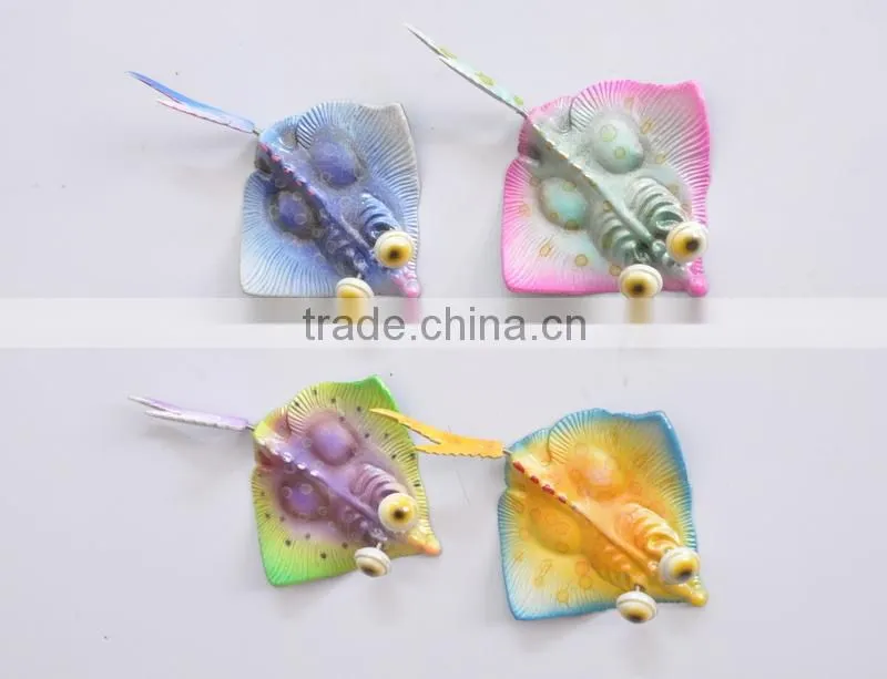 5 inch Pearl Powder Surface Butterfish Decoration Plastic Fridge Magnet