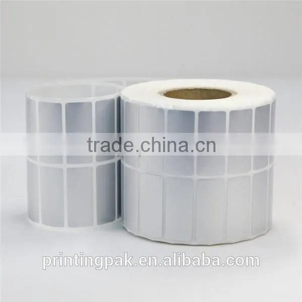 Custom silver aluminum barcode round packaging label stickers