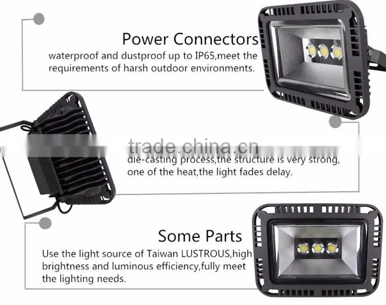 150w High Lumen Bridgelux COB waterproof ip65 Outdoor LED Flood Light