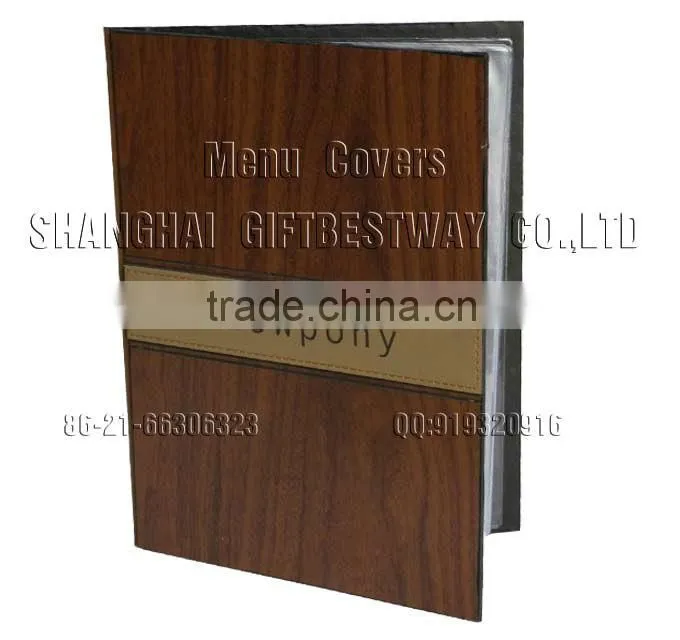 Menu board ,wood menu cover,wooden menu board