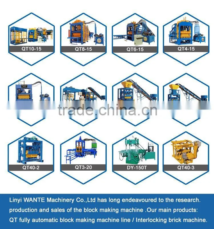 Fully automatic moveable concrete block making machine WT10-15