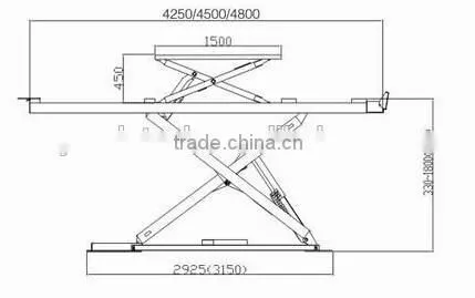 Wheel alignment lift, wheel alignment scissor car lift