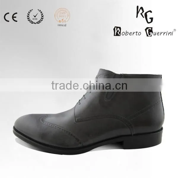 Genuine Leather Ankle Boot Men Leather Shoes