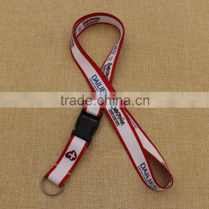 Factory custom logo polyester branded lanyard/ name brand lanyard wholesale