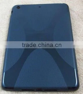 soft X-shape design TPU gel case for mini ipad 7"