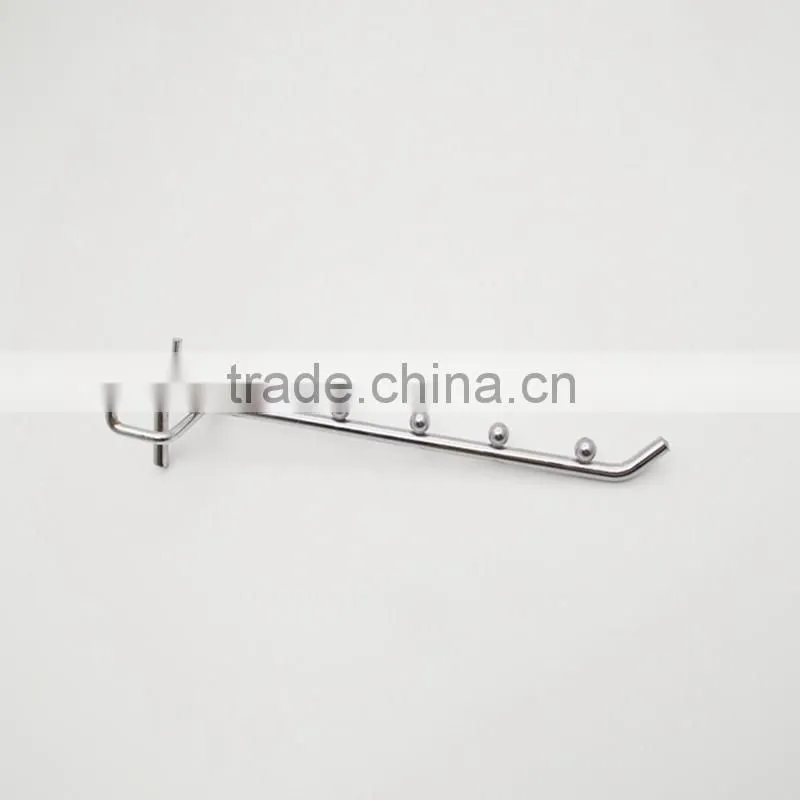 Supermarket beaded hooks single prong pegboard hook for tools