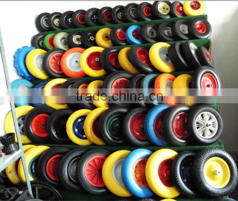 wheelbarrow solid tire with metal rim