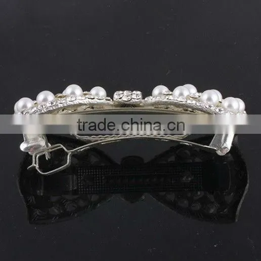 Luxurious rhinestone hair bow with pearl manufacturers Chins supplier BY 1880