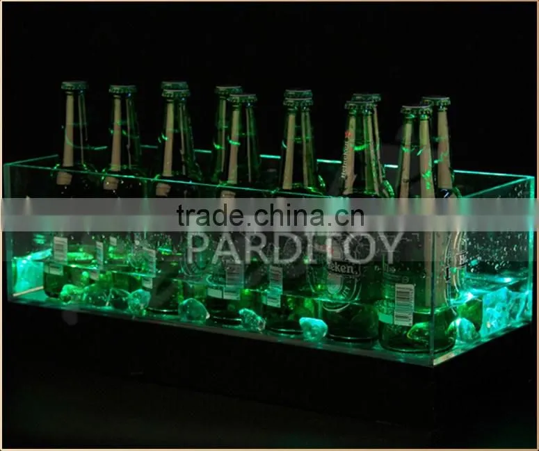 2016 Bar promotional custom led beer ice bucket