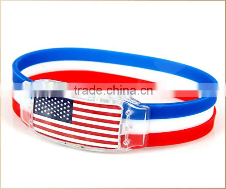 LED flashing flag bracelet with swtich control