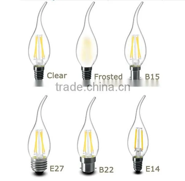 2015 new 360 degree 4W led filament candle e27 led filament candle