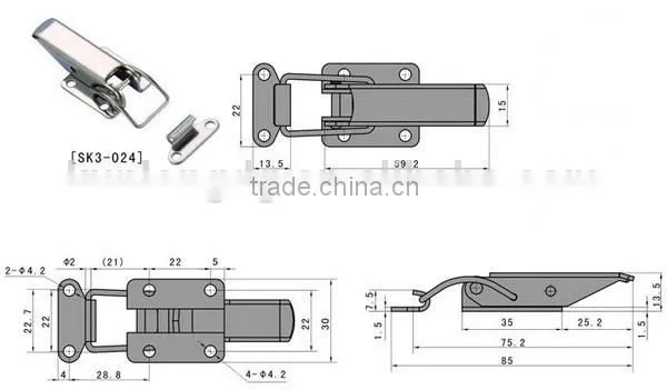 Mini latch type SK3-024 fasteners Swivel Hasp