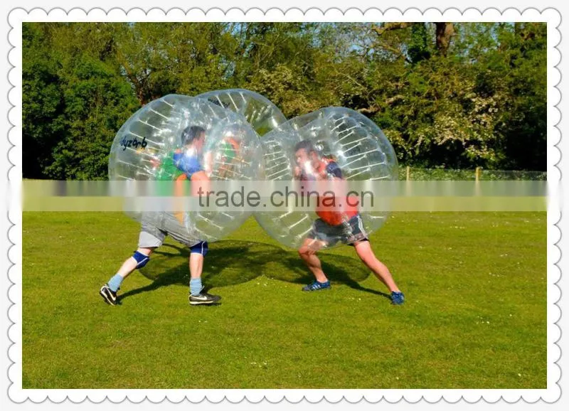 Cheap Human inflatable body zorbing football for kids and adults