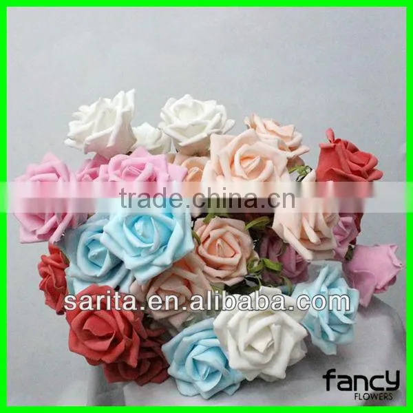 hot sale 3 pcs artificial foam roses