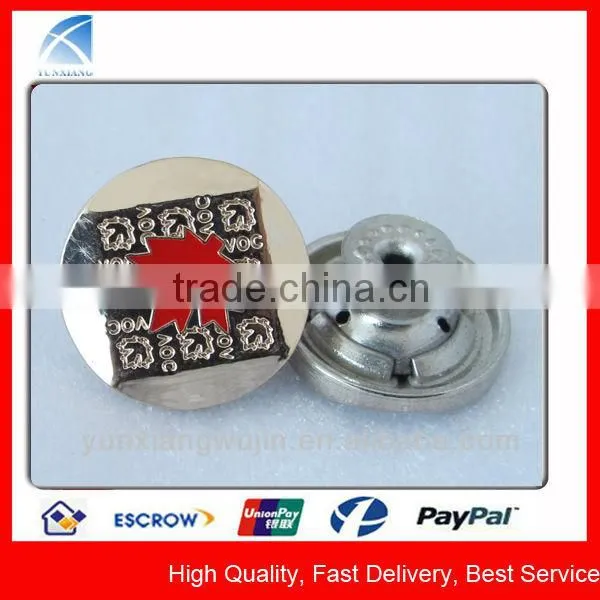 YX1432 Custom Hollow Metal Jeans Button Brand
