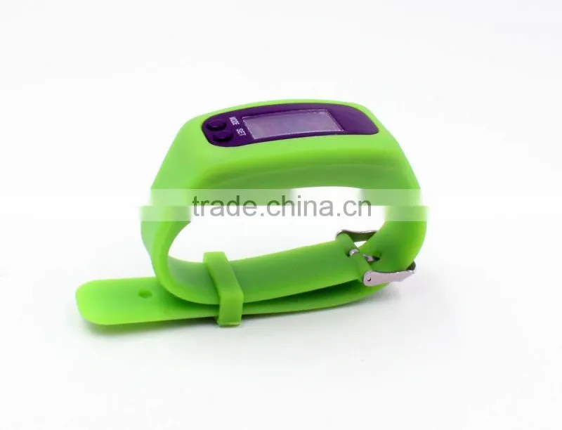 Multi-function silicone kids pedometer watch for health gifts