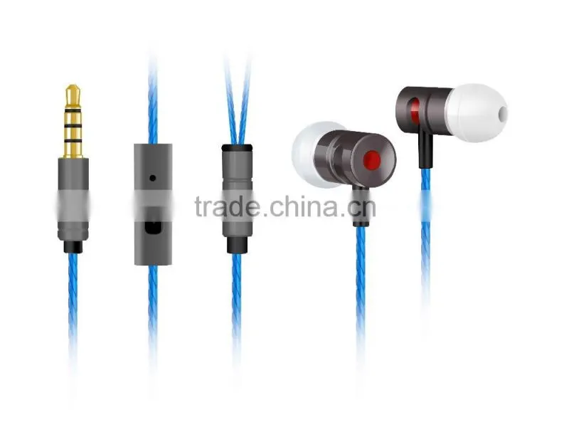 Mp3 player new products 2016 sport headphone earphone fashion wired super bass metal mobilephone earphone
