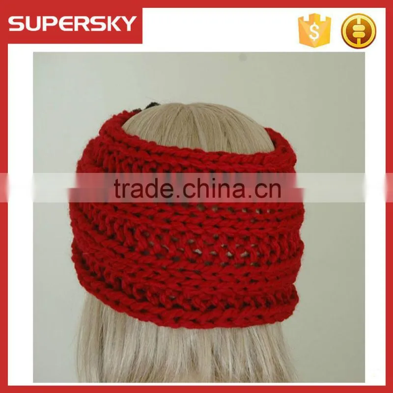 V-147Crochet hand knitted ear warmer head band camouflage headband/knitted headband/yoga headband