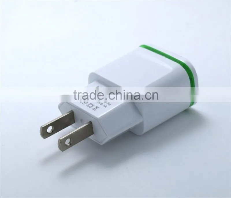 5V 2.1A +1A Universal Travel USB Charger Adapter Wall charger Portable EU UK Plug Mobile Phone Smart Charger