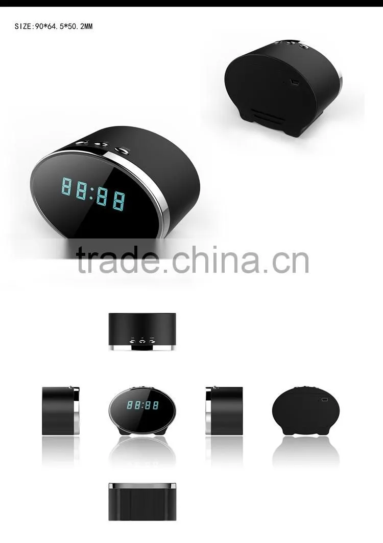 5million CMOS 1080P H.264 Wifi Alarm Clock, Remote Security Alarm Wifi Clock