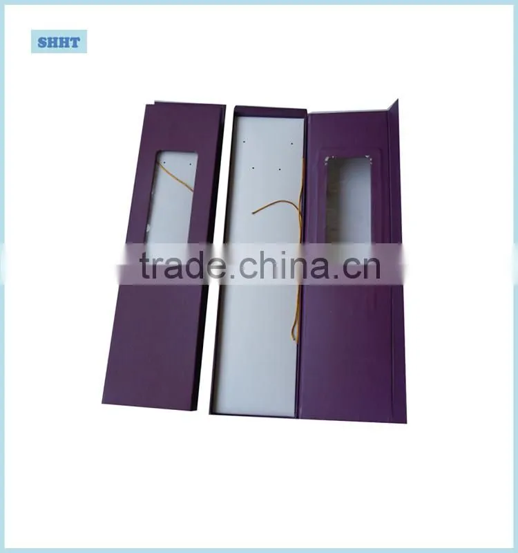 human hair extension packaging box with insert card and clear window