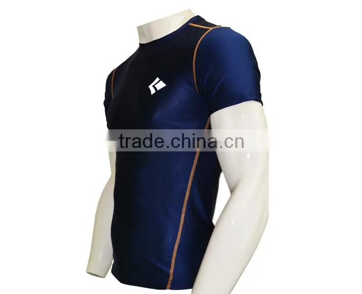 Men's Compression Tights T Shirt Running Bicycle Fitness tees Outdoor Moisture Wicking Quick-drying T-shirt